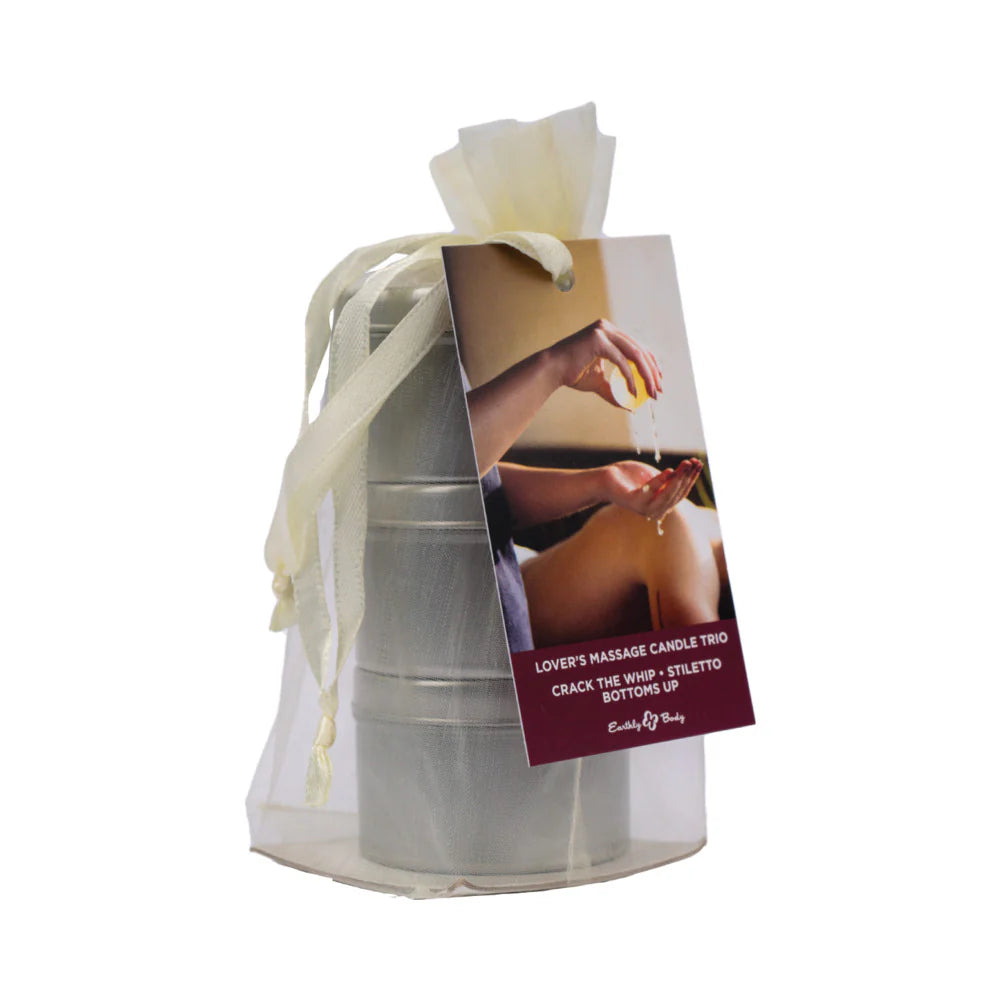 Earthly Body Hemp Seed Valentine 2025 3-in-1 Massage Candle Trio Gift Set