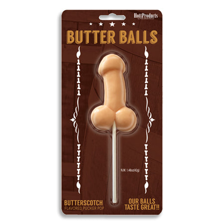 Butter Balls Butterscotch Flavored Pecker Pop