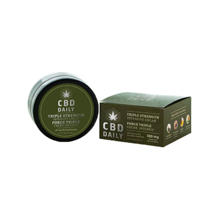 Earthly Body CBD Daily Intensive Cream Triple Strength (Mint Scent) 1.7oz