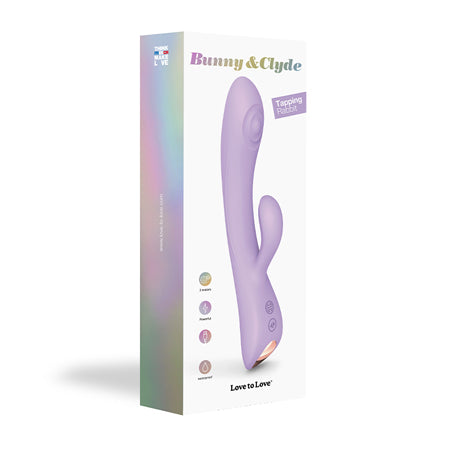 Love to Love Bunny & Clyde Rechargeable Tapping Rabbit Silicone Vibrator Viva Mauve