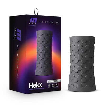 Blush M Elite Platinum Hekx Silicone Stroker Black